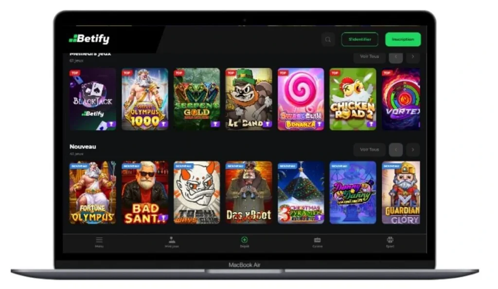 betify casino desktop