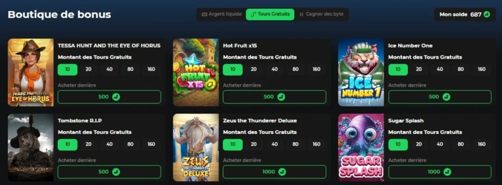 boutique de récompenses betify