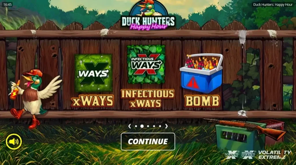 duck hunters happy hour fonctionnalités bonus