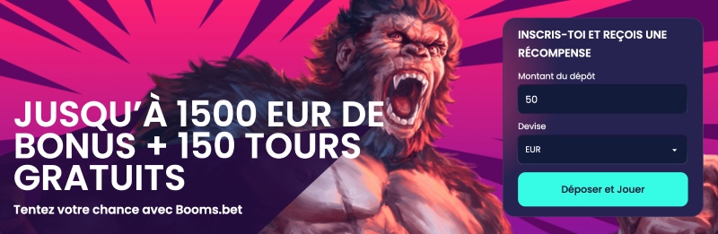 bonus bienvenue BoomsBet