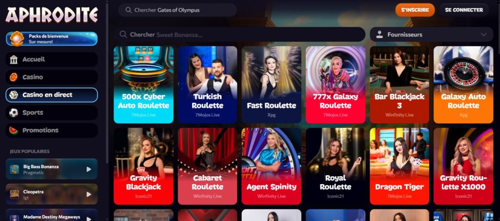 live casino aphrodite