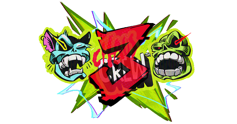 Cover officielle de Chaos Crew 3, slot Hacksaw Gaming à thème cyberpunk avec les personnages emblématiques de la franchise