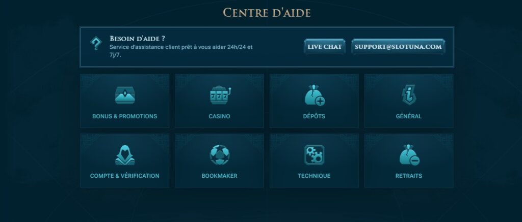 support client slotuna