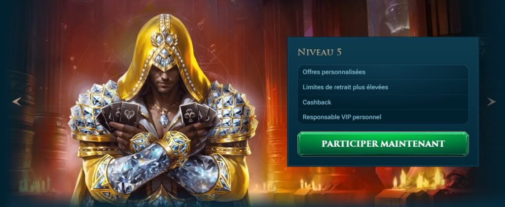 programme VIP au niveau 5 du casino Slotuna
