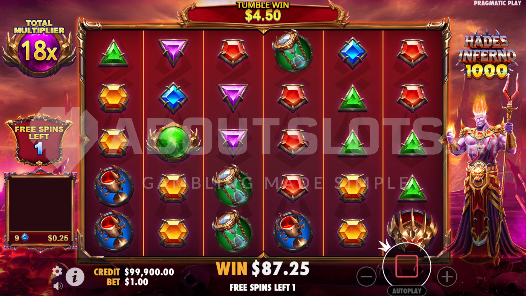 Hades Inferno 1000 bonus tours gratuits avec multiplicateur global progressif