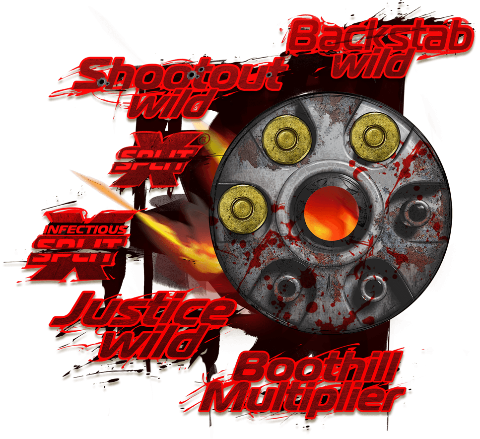 Roue Quick Draw de Tombstone Slaughter affichant les six modificateurs du Revolver
