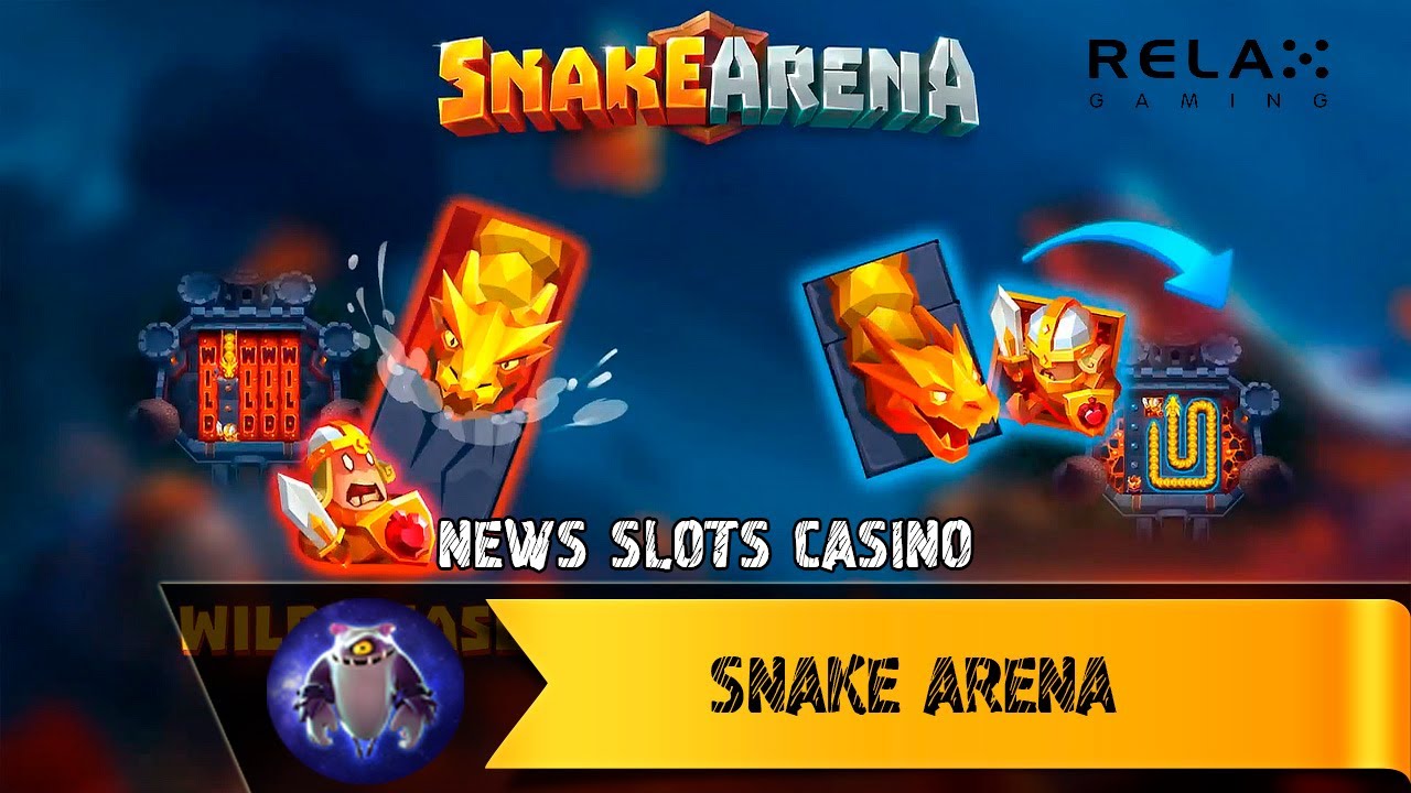 Bannière de Snake Arena, slot Relax Gaming à thème médiéval fantastique sur une grille 5x5 à 30 lignes