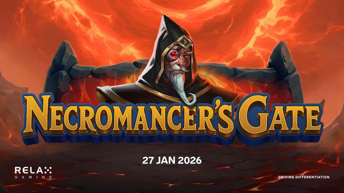 Grille 5x4 de Necromancer's Gate avec le nécromancien et ses crânes maudits en arrière-plan