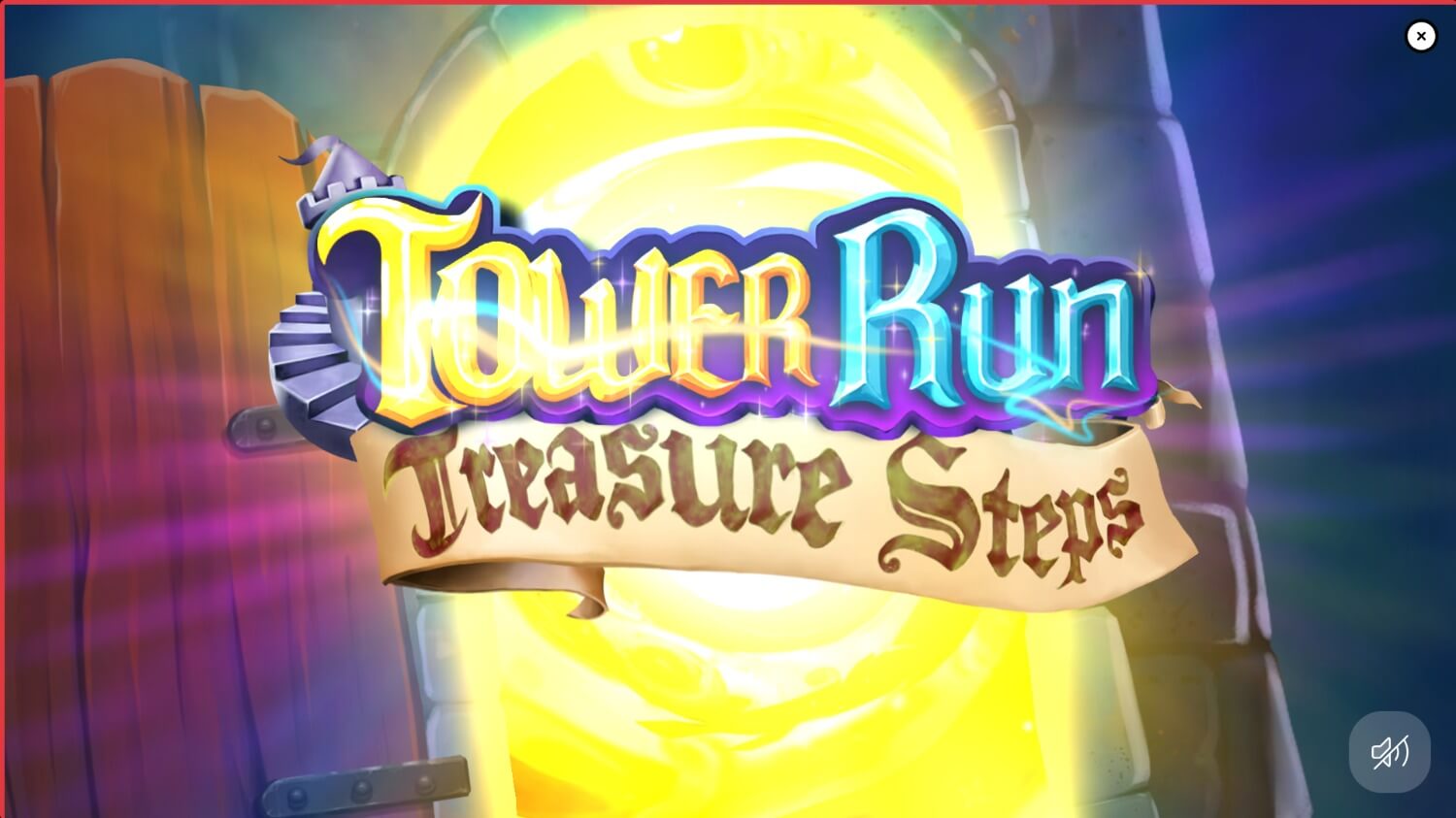 Grille 5x5 de Tower Run Treasure Steps avec Bob en pleine ascension au-dessus des rouleaux