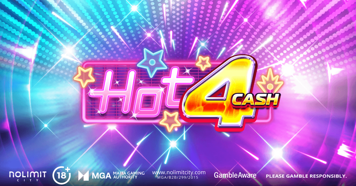 Visuel officiel de Hot 4 Cash avec néons roses et fruits façon diner américain rétro