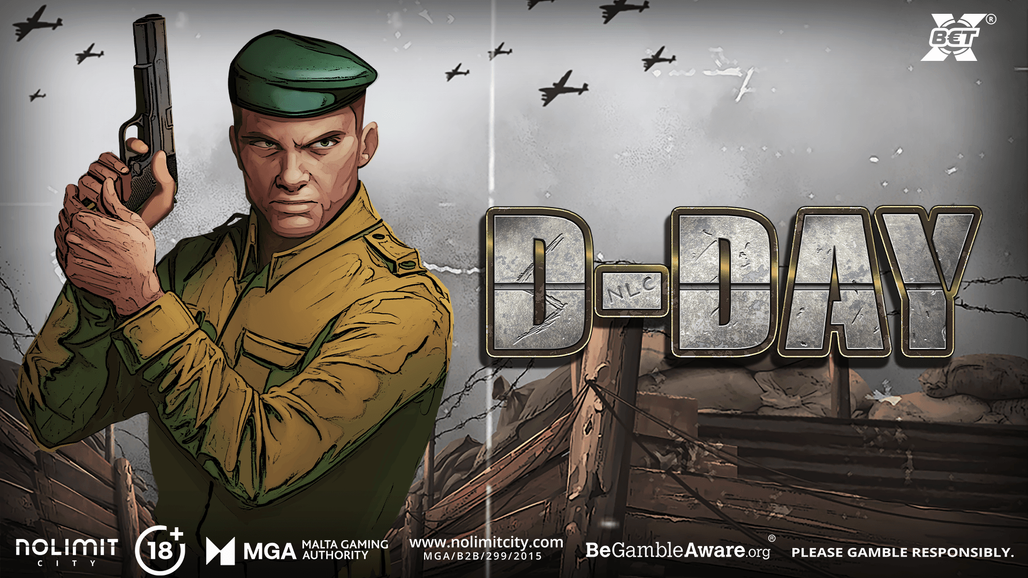 Visuel officiel de D-Day, slot Nolimit City sur le débarquement de Normandie du 6 juin 1944
