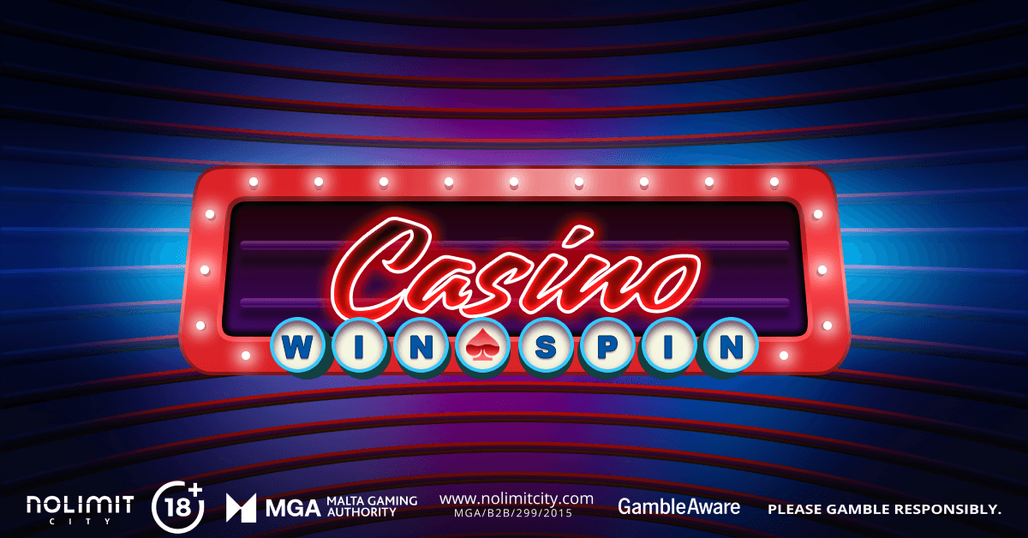Visuel officiel de Casino Win Spin montrant l'ambiance néon et le décor casino rétro du jeu