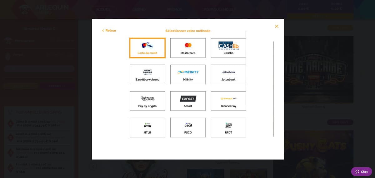 Méthodes de paiement disponibles sur Arlequin Casino, cartes bancaires, cryptomonnaies et portefeuilles électroniques