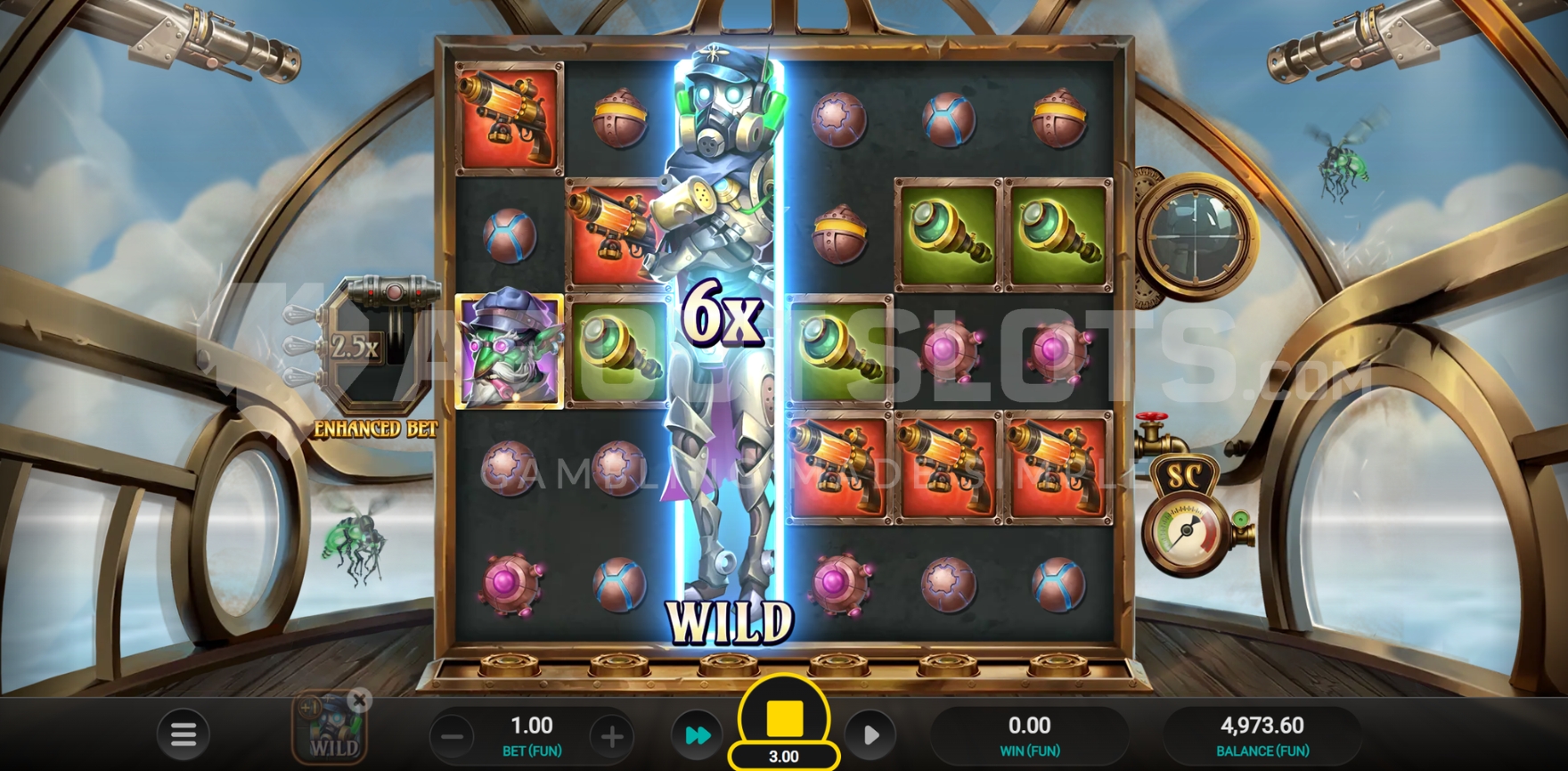 Wild expansif de Cloudforge accumulant un multiplicateur sur un rouleau électrique actif